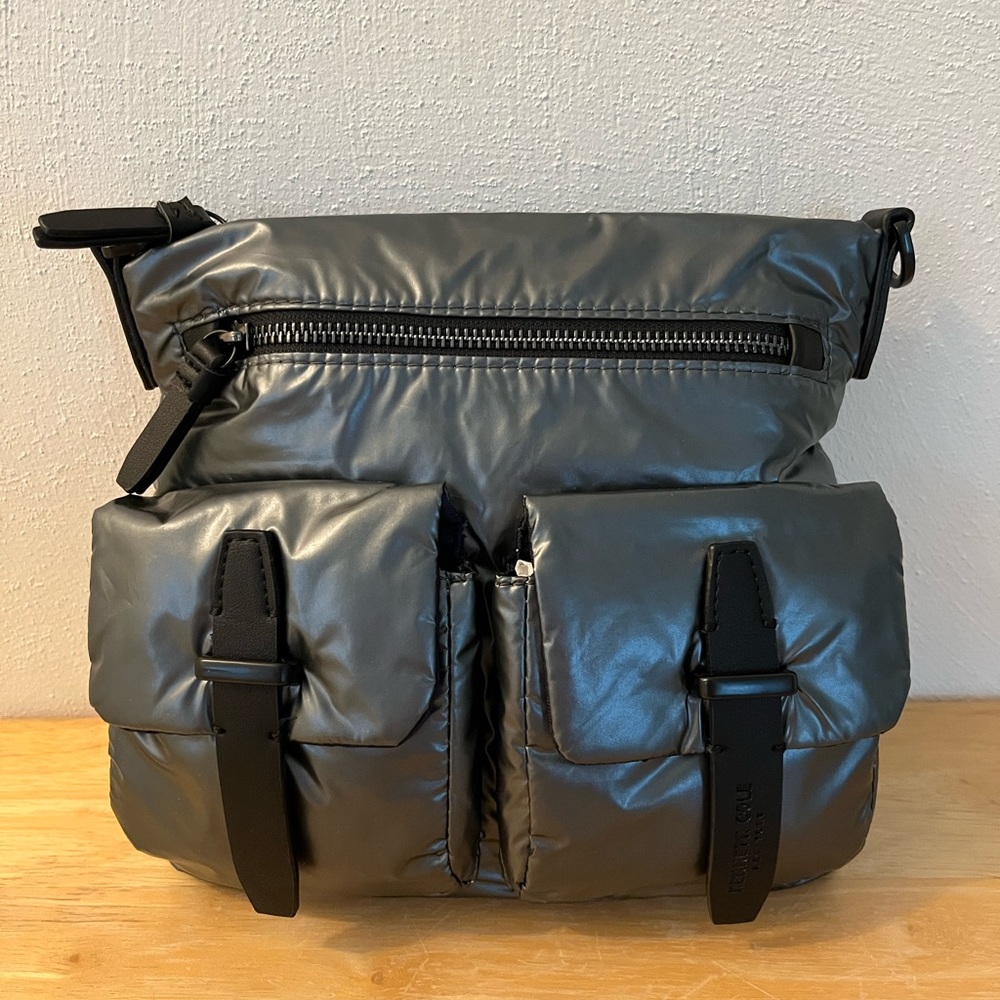 KENNETH COLE Gray Nylon Crossbody